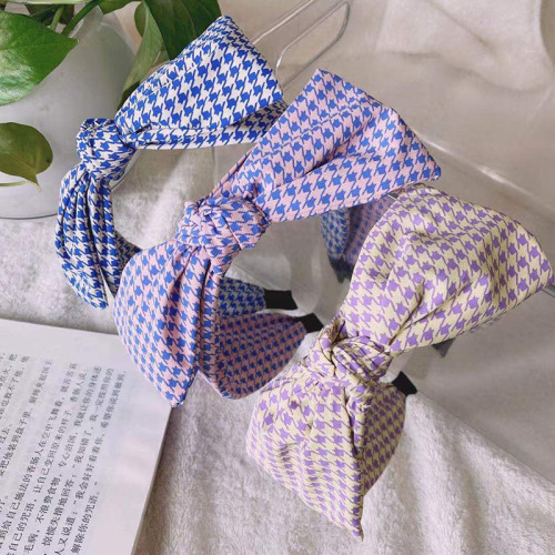 The new bow hair hoop hair oyster card head wat, small and pure and fresh cloth art college hoops accessories wholesale