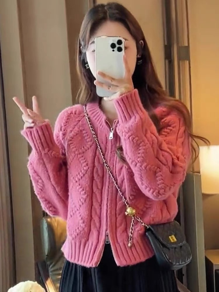 Solid color cardigan