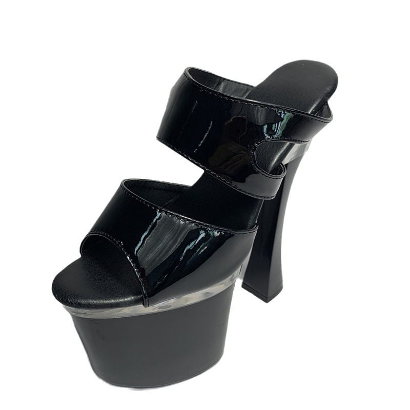 2024 verano nuevo producto de hadas una palabra sandálias impermeables para mujeres de verano usar sandalias de tacón delgado zapatos de mujer de tacón alto