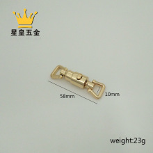 复古腋下包装饰五金肩带插鞘扣长58mm浅金色小号穿带内径10mm