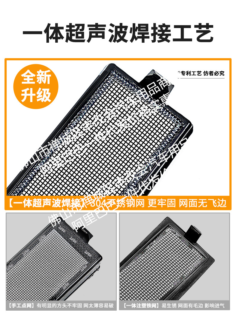 Suitable for Xpeng Gx Integrated Welding Car Front Grille Anti-Insect Net, Special Modified Decorative Strip Accessories