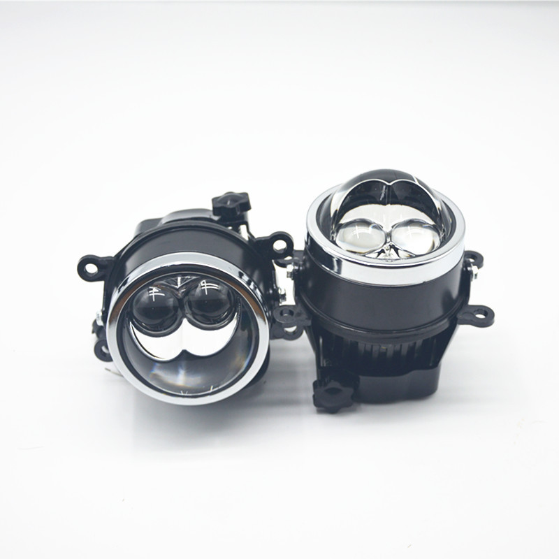 Aplicable a la lámpara de niebla LED del automóvil, lente de doble luz, ojo medio, luz corta y lejana, efecto láser directo doble 3 pulgadas impermeable