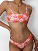 2022 new pattern Swimsuit Europe and America Foreign trade Sandy beach sexy printing Tight fitting Fission Bikini Swimwear bikini