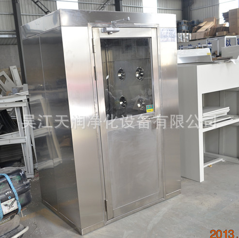 天润13年直销食品化妆品电子车间单人不锈钢风淋室双吹通道厂价格