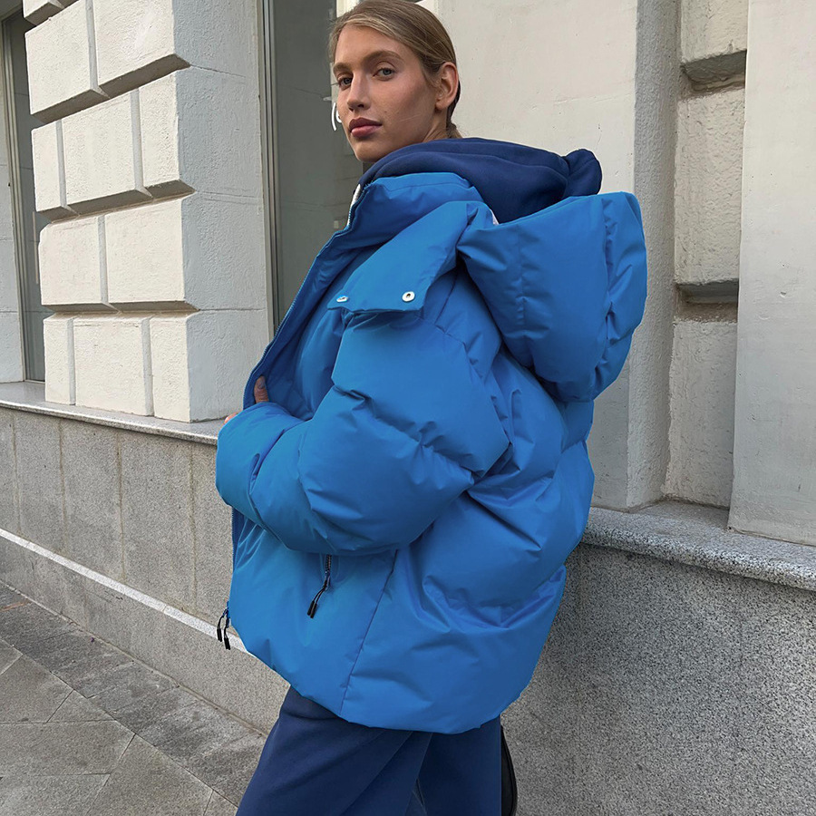 Women's Clothing cotton jacket cotton jacket women's loose warm solid color cotton jacket coat tops_voghion.com