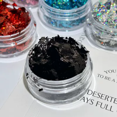 Dırnaq bəzəkləri – Polish Glue Decorative Sticker Sequin - black-1g-canned