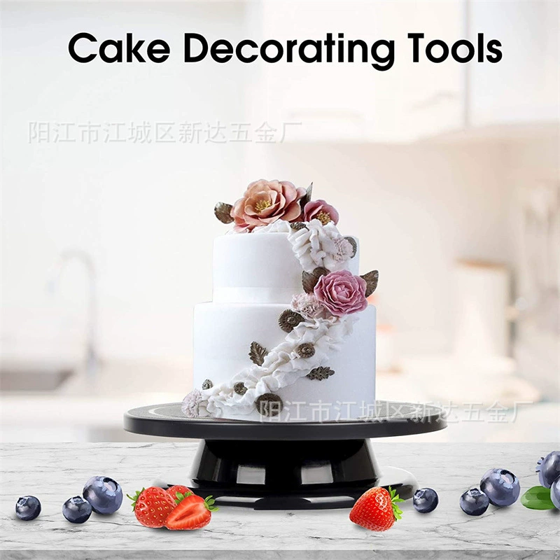 Cake Decorating Turntable, 28 cm PP Plastic, Non-Slip Rotating Cake Stand