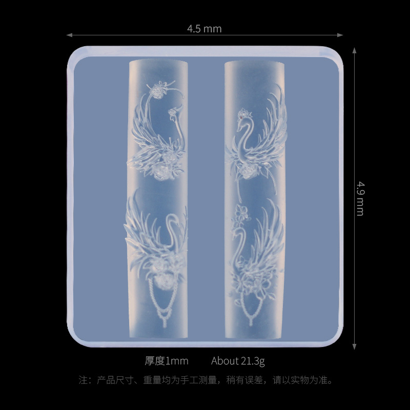 Molde de silicona para uñas transfronterizas, encaje francés, dibujos animados, flores, tulipanes, mariposas, uñas, joyas, herramientas al por mayor