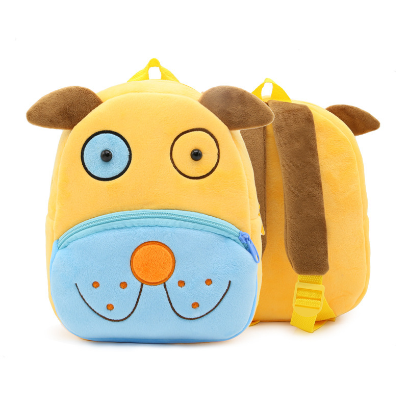 3D lindos dibujos animados peluche niños jardín de infantes mochila escolar movimiento de animales escolares mochila de peluche mochila de niños