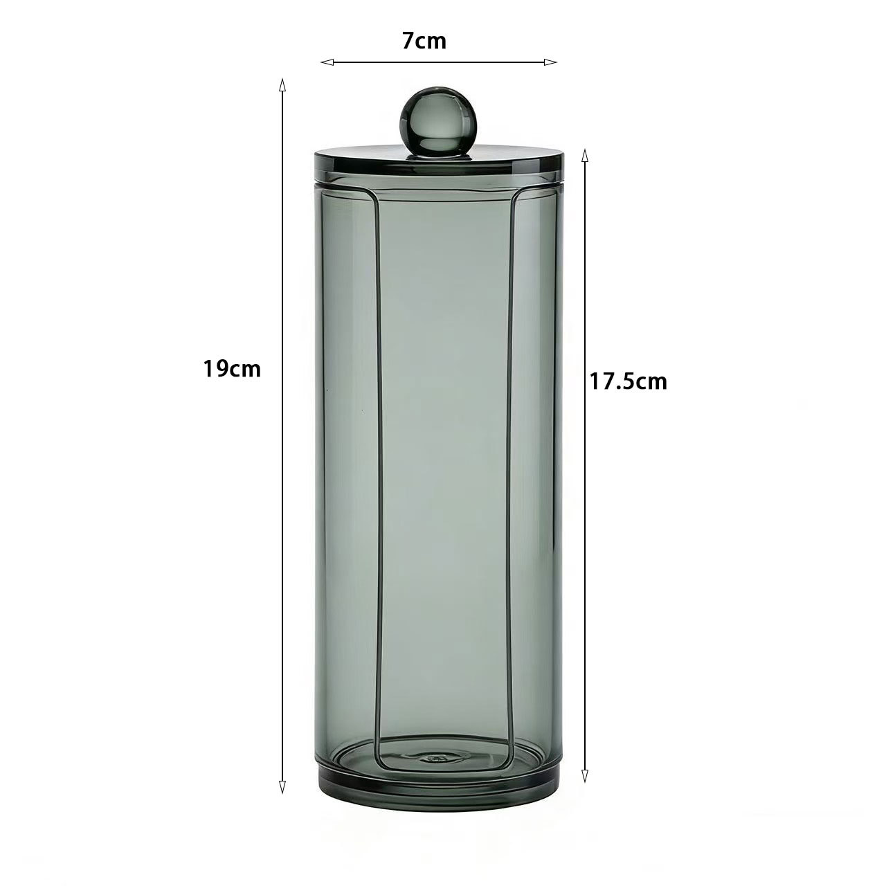 [Tienda de fábrica gris transparente] caja de almacenamiento de algodón acrílico se puede superponer portátil permeable a la ceniza para el almacenamiento de maquillaje doméstico