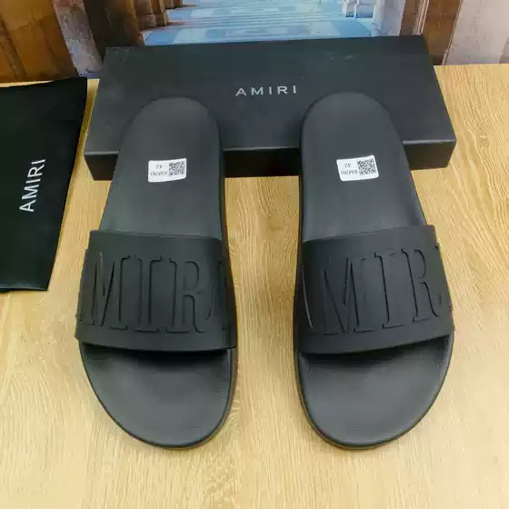 Cross-Border Fashion Slide Sandals with AMI Letter Print for Beach & Outdoor - US/EU/Southeast Asia Unisex Slippers