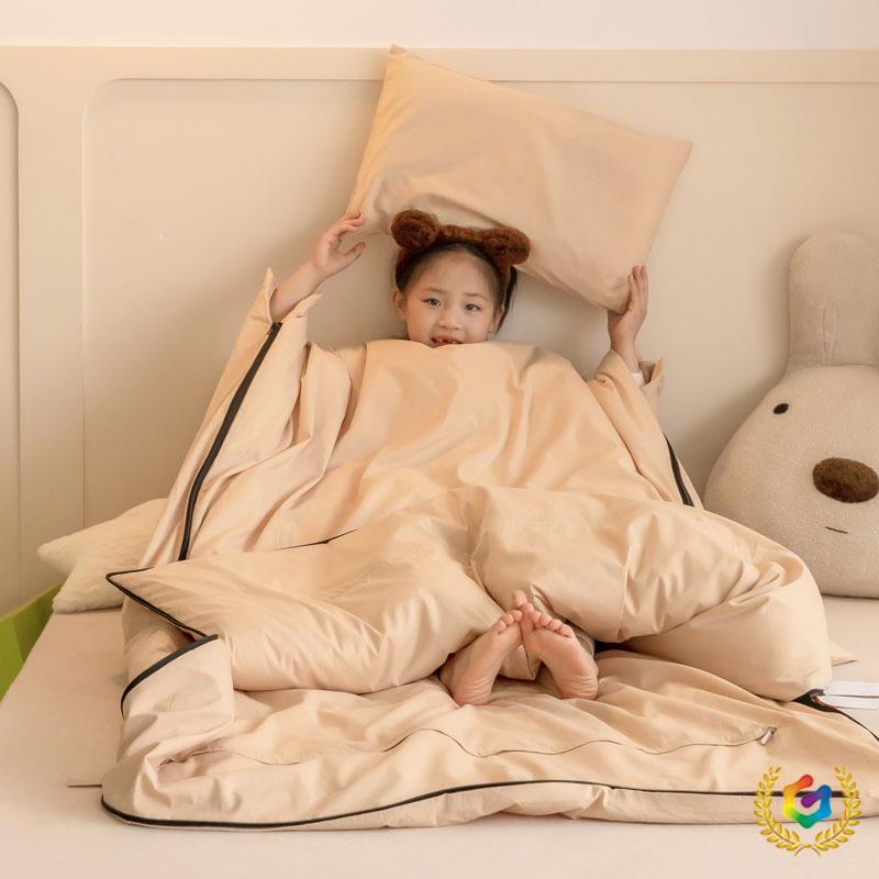 ⇞ Kindergarten Children's Pure Cotton Anti-Kick Quilt Cartoon Children's Sleeping Bag Quilt Core Dual-Use Baby Anti-Kick Quilt