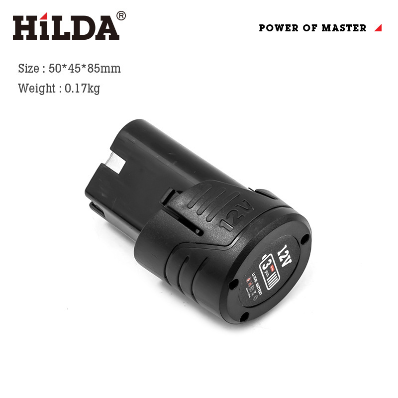 Taladro eléctrico recargable de litio Hilda para uso doméstico, herramientas eléctricas en stock, taladro manual, destornillador eléctrico