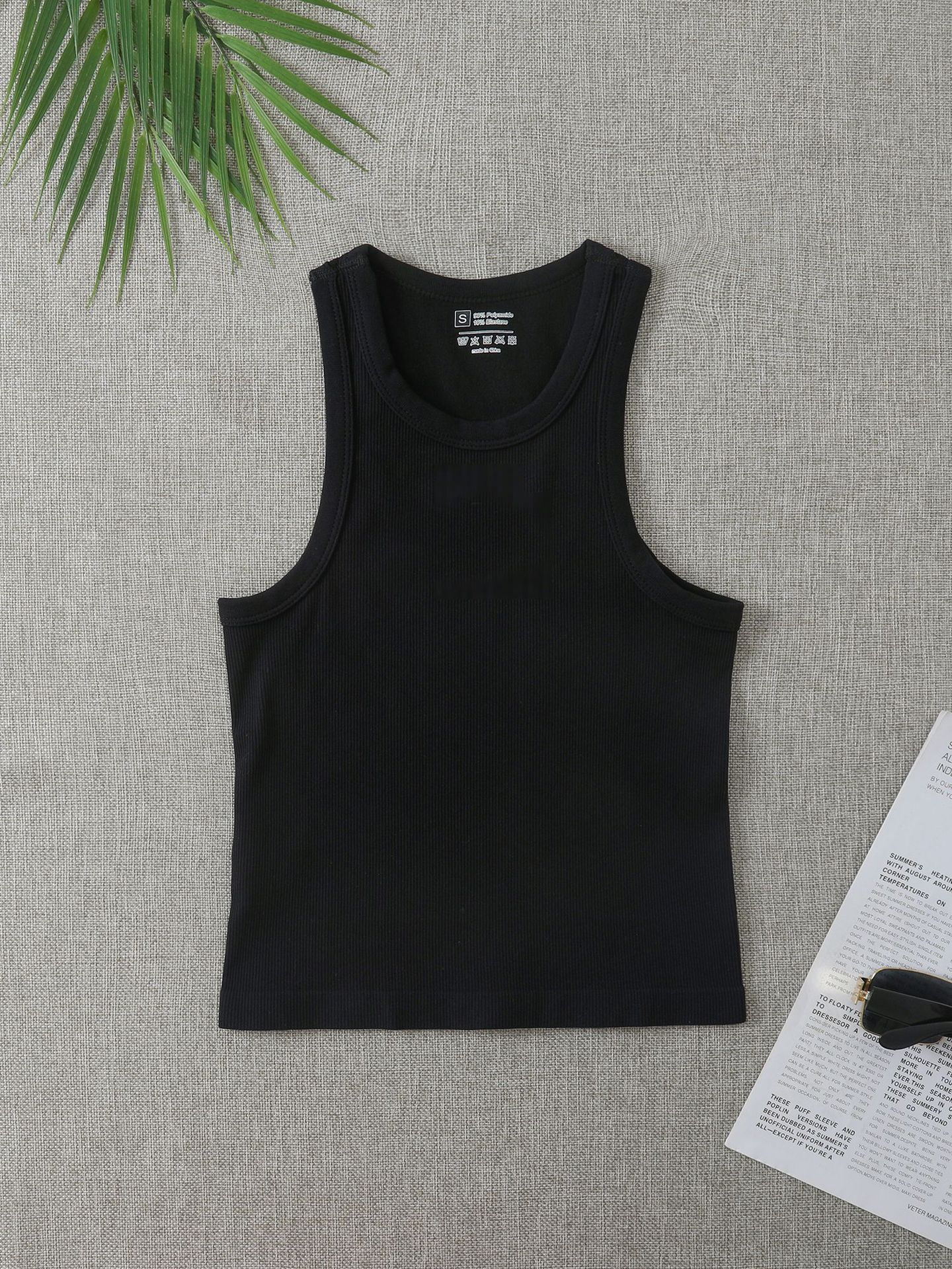 Dames geribde gebreide tanktop slim fit longline camisole voor laagjes_voghion.com
