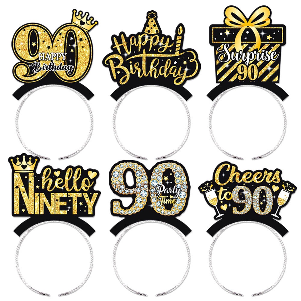 Nuevo estilo transfronterizo Diadema de cumpleaños Decoración de cumpleaños Accesorios fotográficos 30 40 cumpleaños Decoración de fiesta Diadema