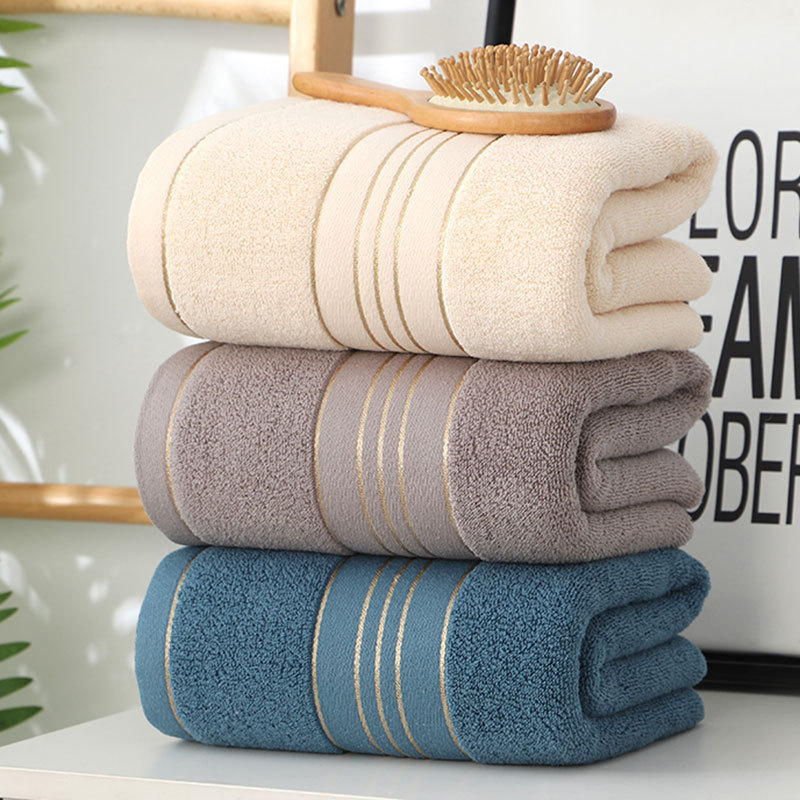 Manufacturer Wholesale Pure Cotton Thickened Plain Towel Pure Cotton Towel Soft and Absorbent Adult Large Towel Supermarket Exclusive