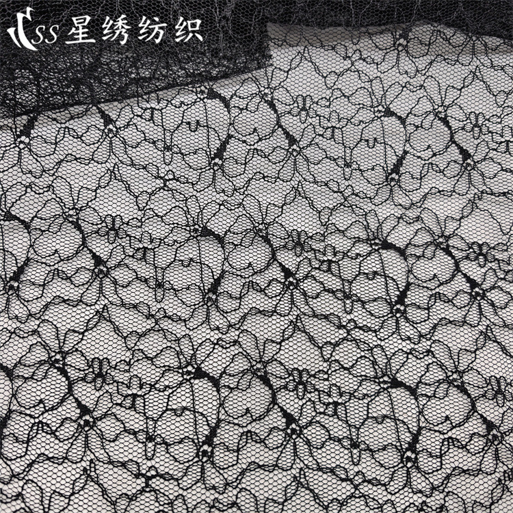 新款锦纶蕾丝立体织线小花提花网布时尚裙装花边DIY网纱装饰布料