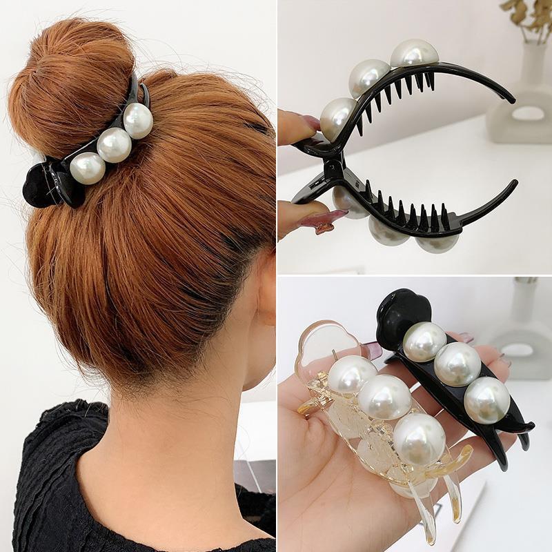 Fashion Solid Color Plastic Plating Hair Claws 1 Piece display picture 2