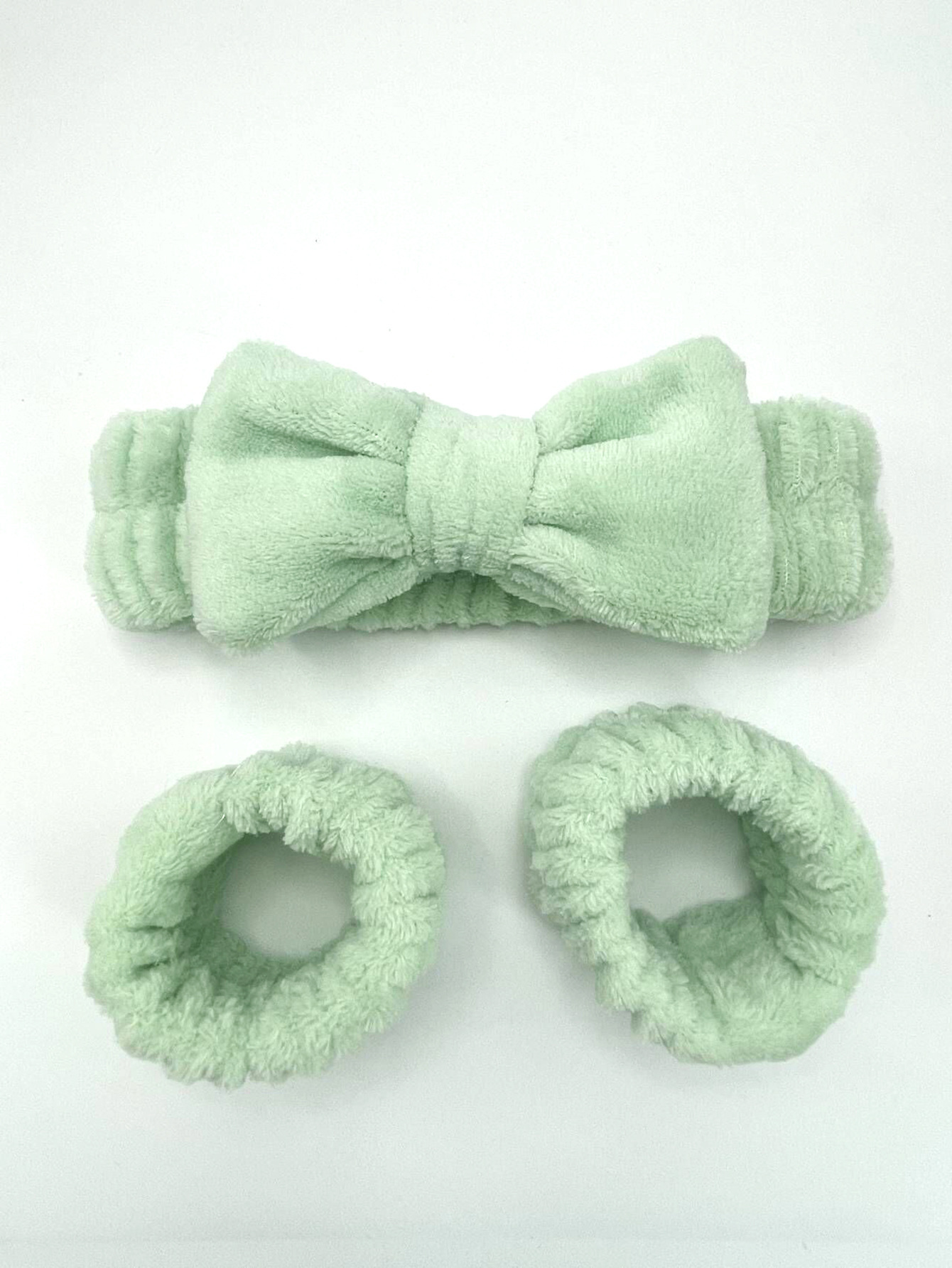 Arco banda de pelo al por mayor de las niñas de color sólido todo partido de maquillaje absorbente de sudor-limpieza lavado de cara correa de muñeca de franela banda de pelo