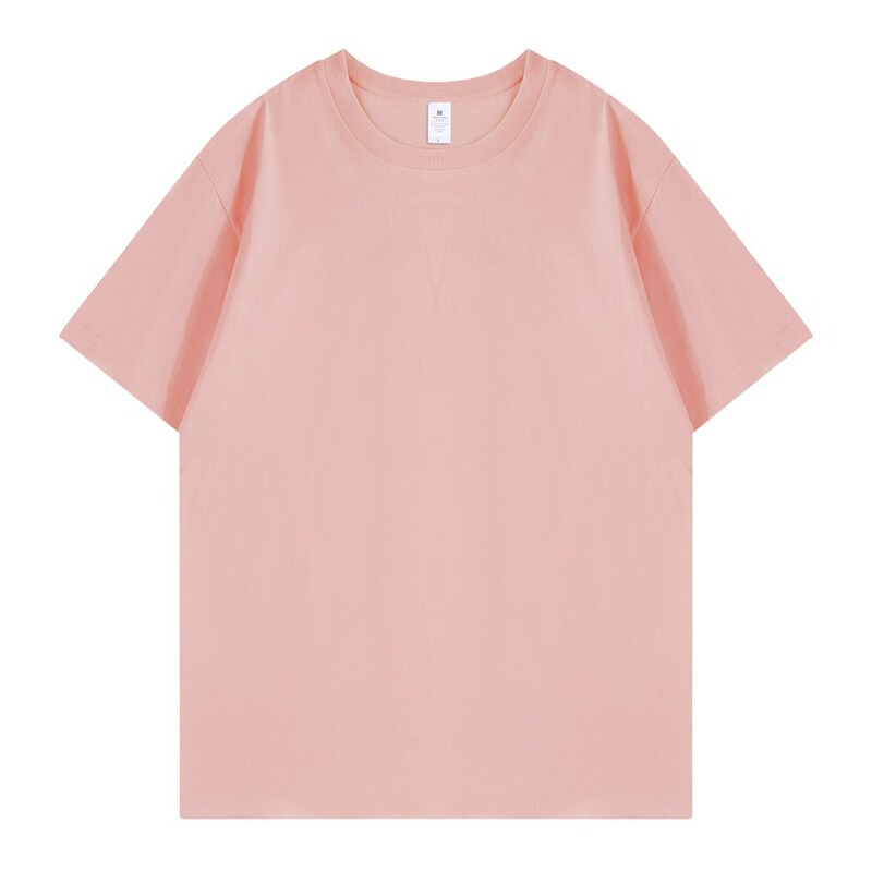 Heavy Cotton Round Neck Short-sleeved T-shirt Men's Youth New Loose Blank Hong Kong-style Shoulder Cross-border European-style T-shirt