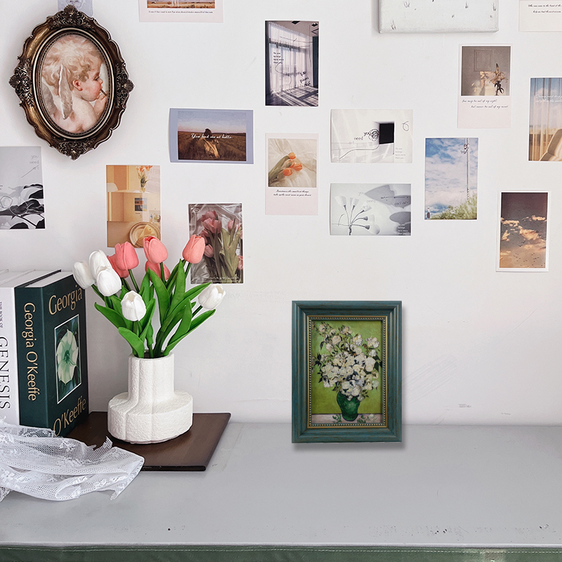 European and American Style Ornaments Van Gogh Oil Painting Decorative Painting Bedroom Living Room Background Wall Hanging Painting Literary Painting Retro Classical Photo Frame