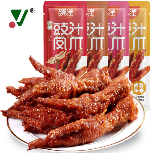 Jiyang tiger skin chicken feet 5kg/2kg/500g braised chicken feet snacks independent small packaging casual internet celebrity