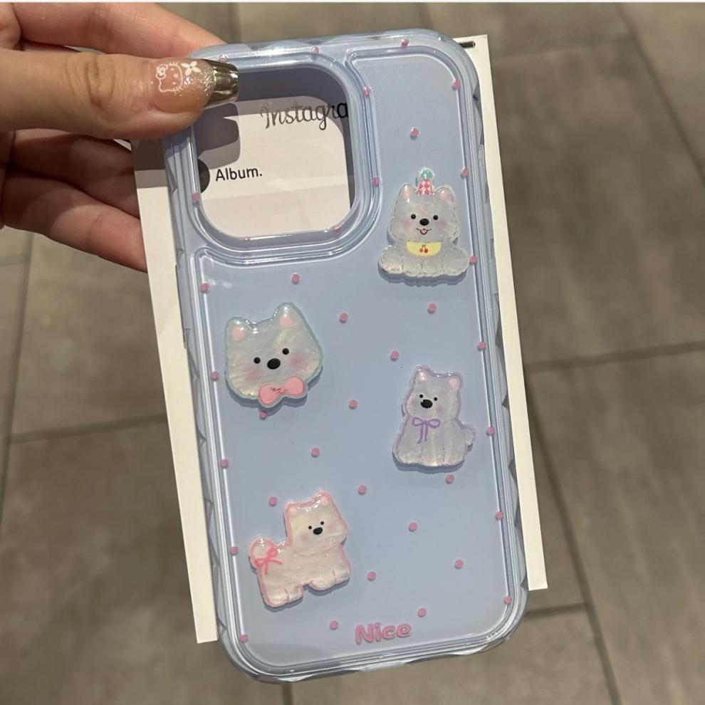 Nueva funda para teléfono de gelatina para cachorro tridimensional para Apple 16ProMax funda para teléfono 15/14 pareja 13 nuevo 15P