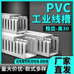 PVC ワイヤートラフ肥厚工業用ワイヤートラフライントラフ環境に優しいプラスチックグレー難燃性絶縁ワイヤートラフ配電キャビネット