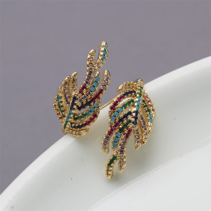 Leaf-Shaped Copper Ring 4