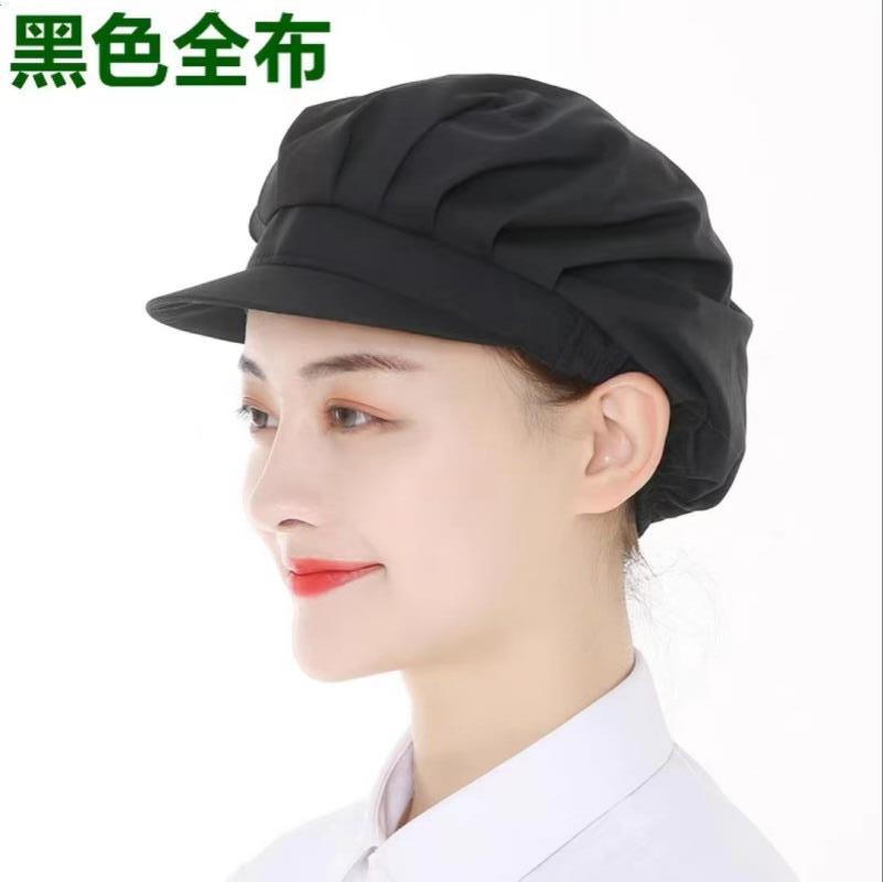 Taller de fábrica de alimentos gorra de trabajo transpirable gorra de cantina sin polvo hembra cocina coreana comedor restaurante anti-caída gorra de polvo