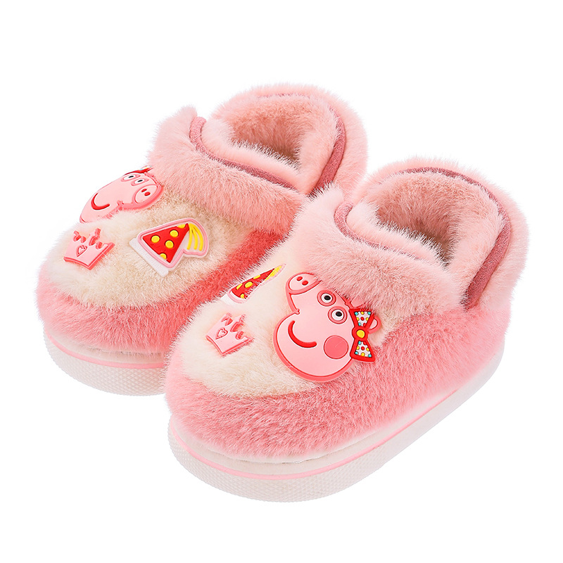 Piggy Page bolsas de invierno para niños, zapatos de talón de algodón para niños y niñas, calentamiento y peluche, botas de algodón para bebés pequeños
