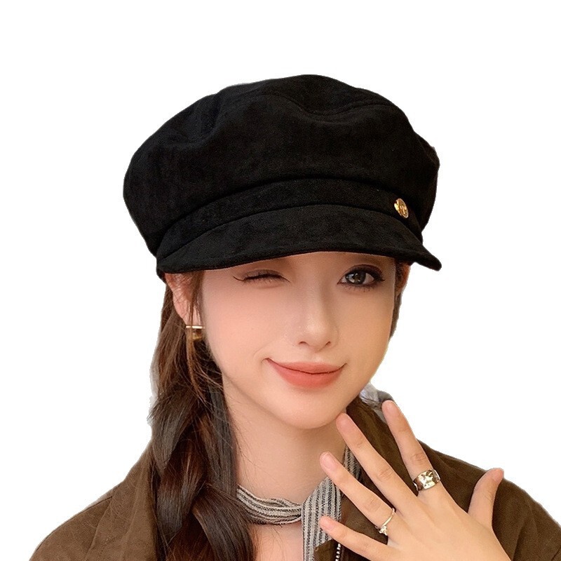 秋冬帽子英伦风贝雷帽女复古韩系平顶报童帽文艺百搭画家帽八角帽|undefined