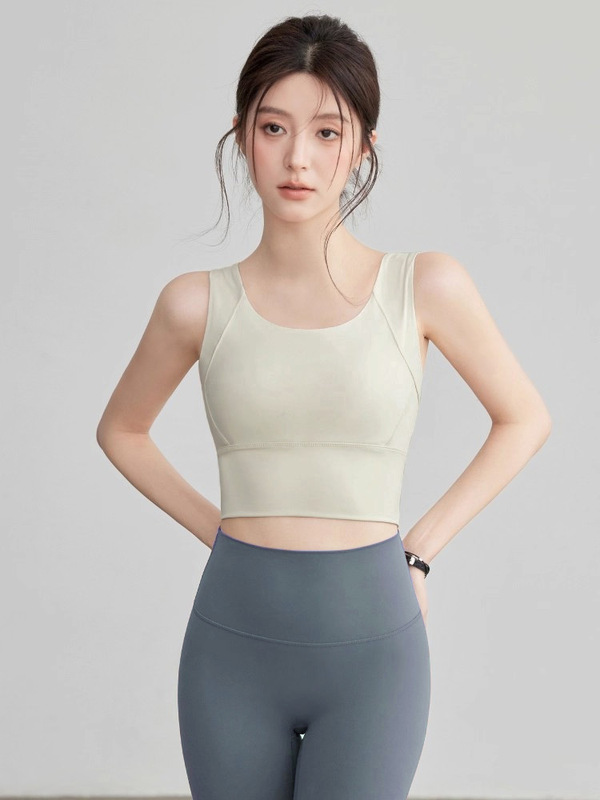 2025款鲨鱼裤运动内衣女防震高强度普拉提上衣健身瑜伽服背心套装|undefined
