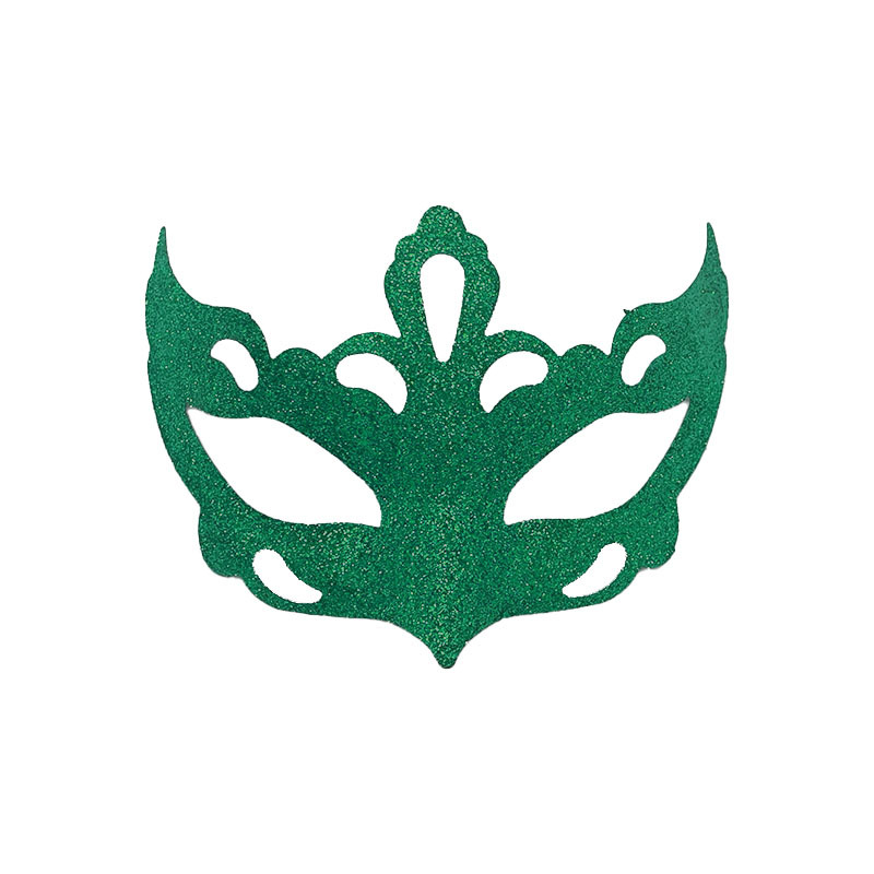 Halloween nueva máscara de mitad de cara polvo brillante corolla retrógrado máscara retrógrada misteriosa máscara de maquillaje de alto nivel máscara de baile