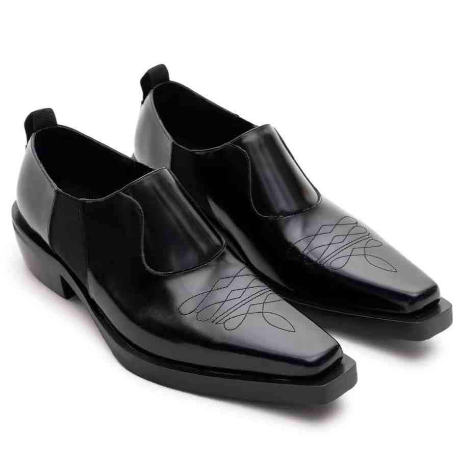 ShoeVault 2025 Niche Pointed Leather British Commuter Men's Height-Increasing New Derby Wizard Slip-On Busins Formal Low-Top_voghion.com