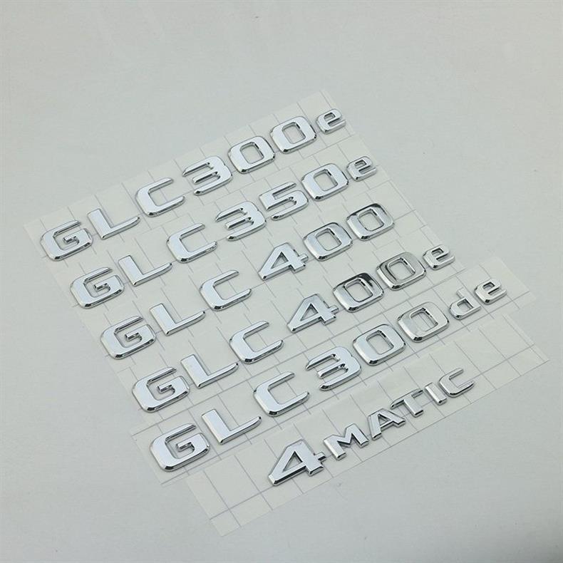 Suitable for Mercedes-Benz GLC new energy GLC300de GLC350e GLC400e modified car logo rear emblem sticker