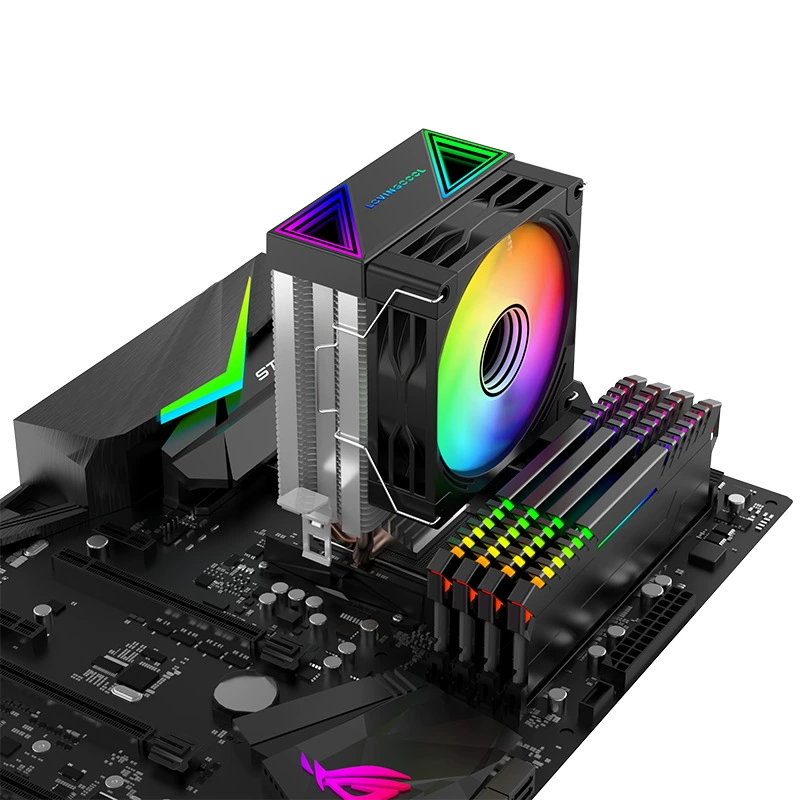 Tower -type two -copper tube CPU radiator chassis computer temperature control ARGB air -cooled Inter silent full platform 2 heat pipe