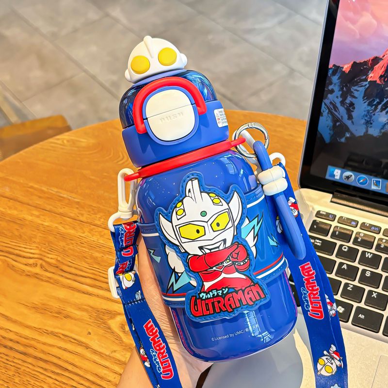 クラシックウルトラマンシリーズ子供用カップセット断熱カップ調整カップロープ丈夫な持ち運びリング持ち運びが簡単ダブルドリンクカップ|undefined