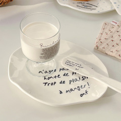 T9J5批發穆尼  ins博主同款小眾不規則陶瓷盤甜品盤早餐盤蛋糕盤