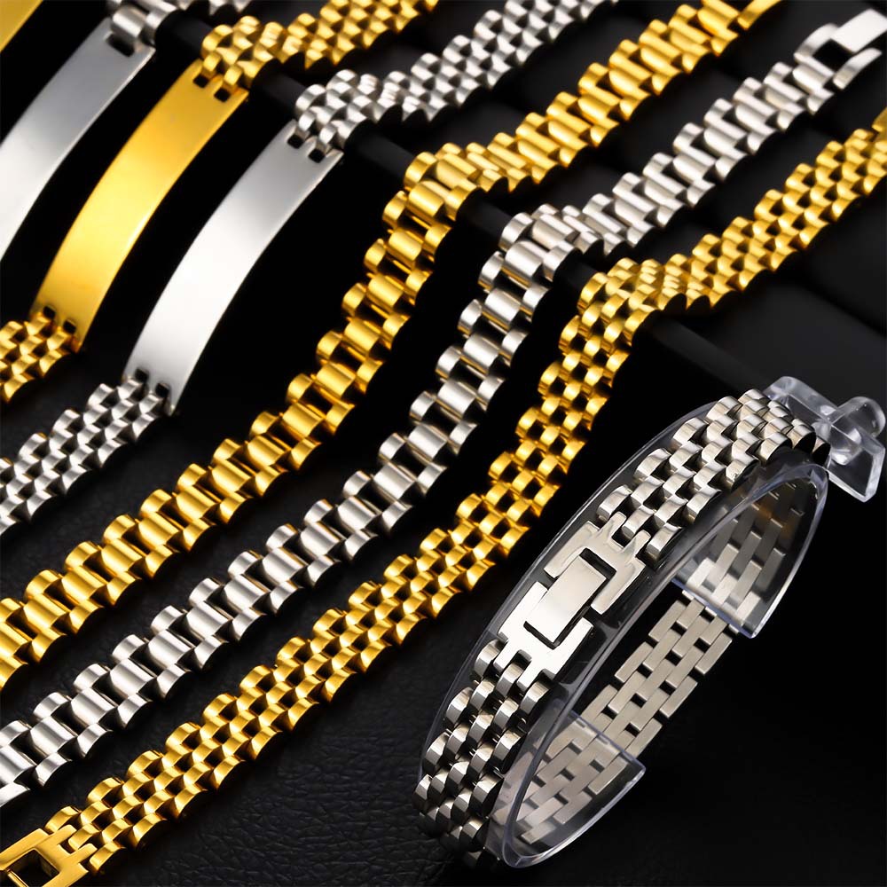 Cross-Border Fashion Retro Versatile Non-Fading 10mm Wide Stainless Steel Bracelet Jewelry Titanium Steel Bracelet High-End Sense for Men and Women