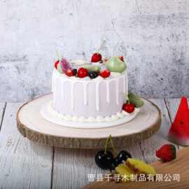 木制蛋糕架多层纸杯甜品展示架聚会派对婚礼装饰架圆木片收纳架