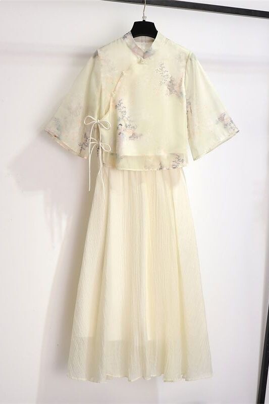 Summer New Style New Chinese-Style Improved Fashion Set, Young Style Summer New Model, Retro Hanfu for Women, New Product Summer New Style New Chinese-Style Improved Fashion Set, Young Style Summer New Model, Retro Hanfu for Women, New Product