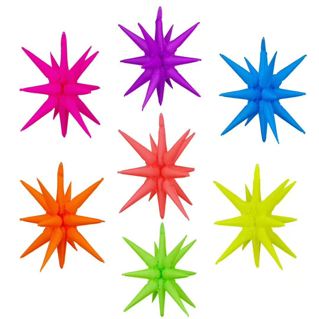 Nuevo 22 pulgadas 27 pulgadas globos de estrellas unidos fiesta discoteca gotas de agua estrella fluorescente globo de fiesta de luz nocturna