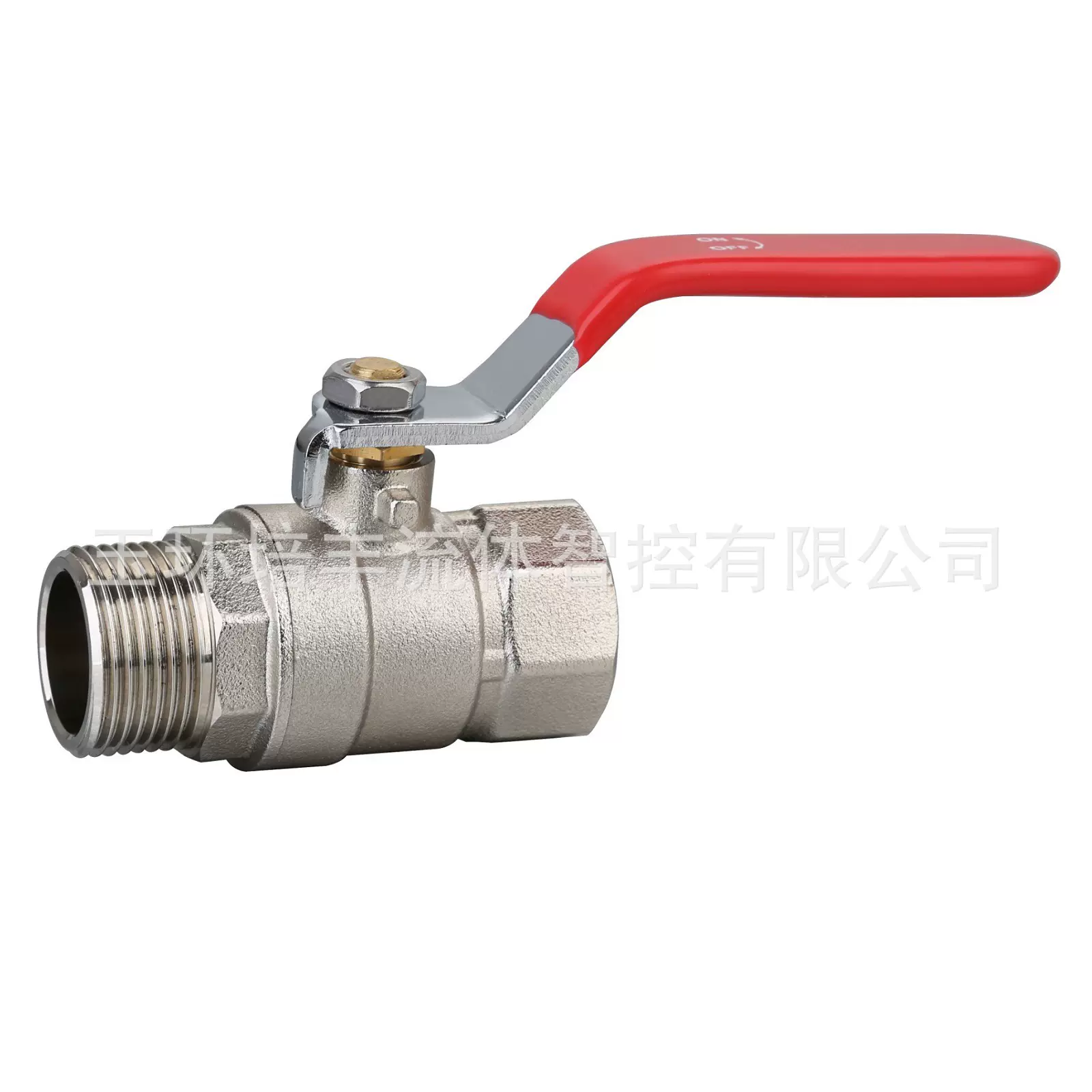 黄铜球阀内外标准螺纹镀镍表面铁手柄