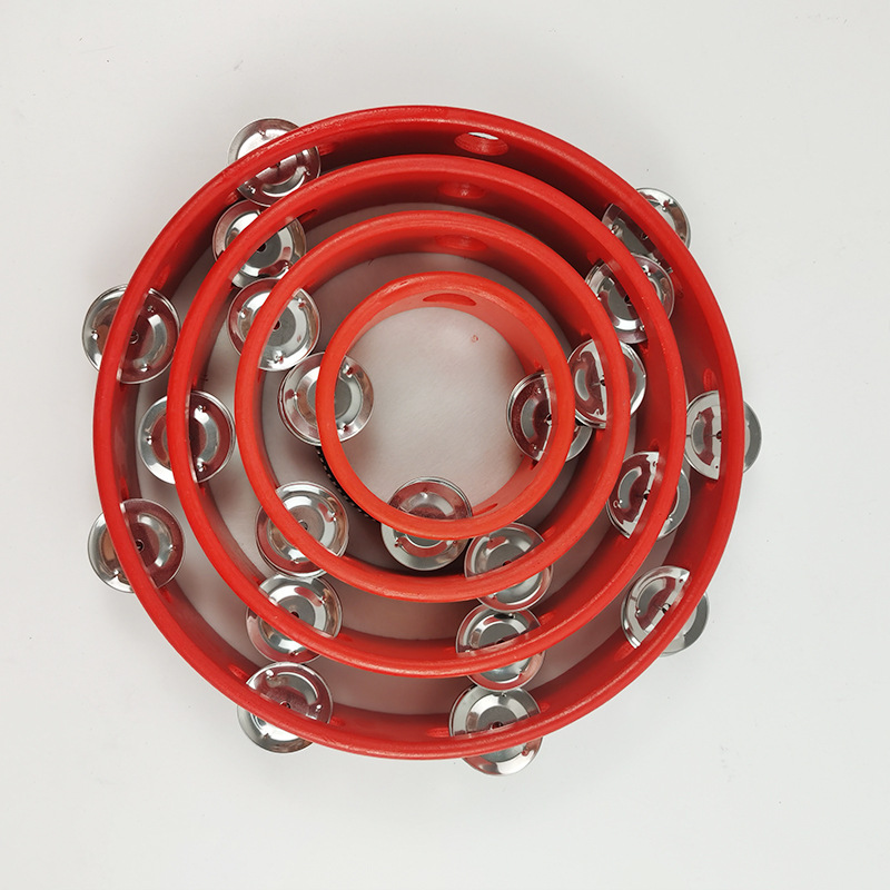 Instrumento de percusión Orff pandereta de doble fila 4 pulgadas 6 pulgadas 7 pulgadas 8 pulgadas 10 pulgadas tambor de mano tambor súper fuerte