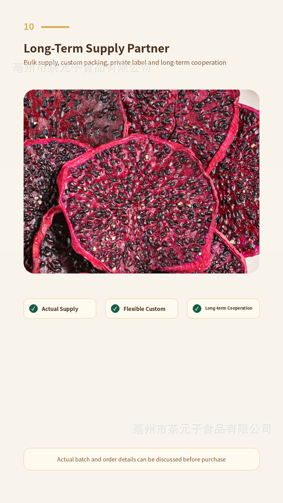 Dragon Fruit Slices Dried Fruit Tea Ingredient 50g Private Label in use