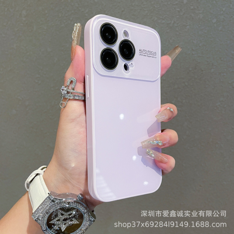 大视窗自带镜头膜16ProMax苹果手机壳12iphone17适用14高级纯色壳|undefined