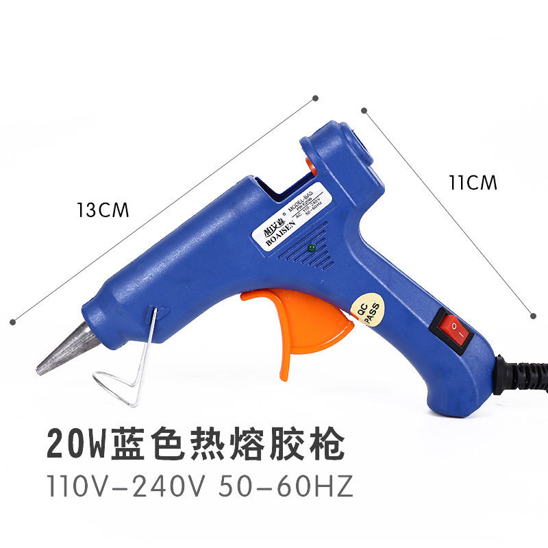 Tamaño pequeño pistola de pegamento de fusión en caliente práctica tira de silicio de vidrio barra de pegamento de fusión en caliente mini pistola de pegamento hecho a mano herramienta de bricolaje material