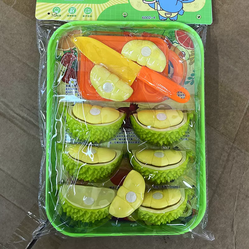 儿童剥壳水果蔬切切乐仿真玩具可剥皮榴莲过家家场景互动益智玩具