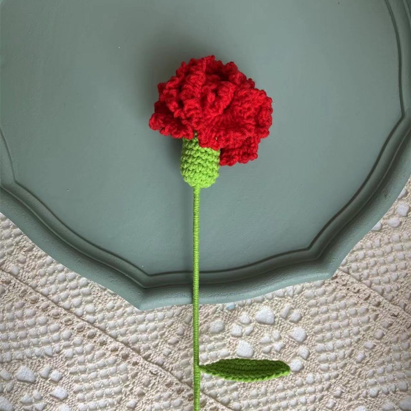 クロスボーダーの手編みの完成品の小さい花束は花の毛糸のメリヤスの花束を模倣します。|undefined